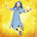 ののこと記念背景こんな感じ（Cat Star 黄色）