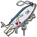 サンマさんキーケース（流血バージョン）