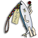 サンマさんストラップ（薔薇）