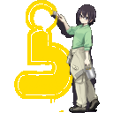 【ペンキ文字】五月で「ら」！