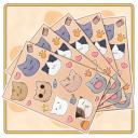 ＜拡大版＞大きいねこシール