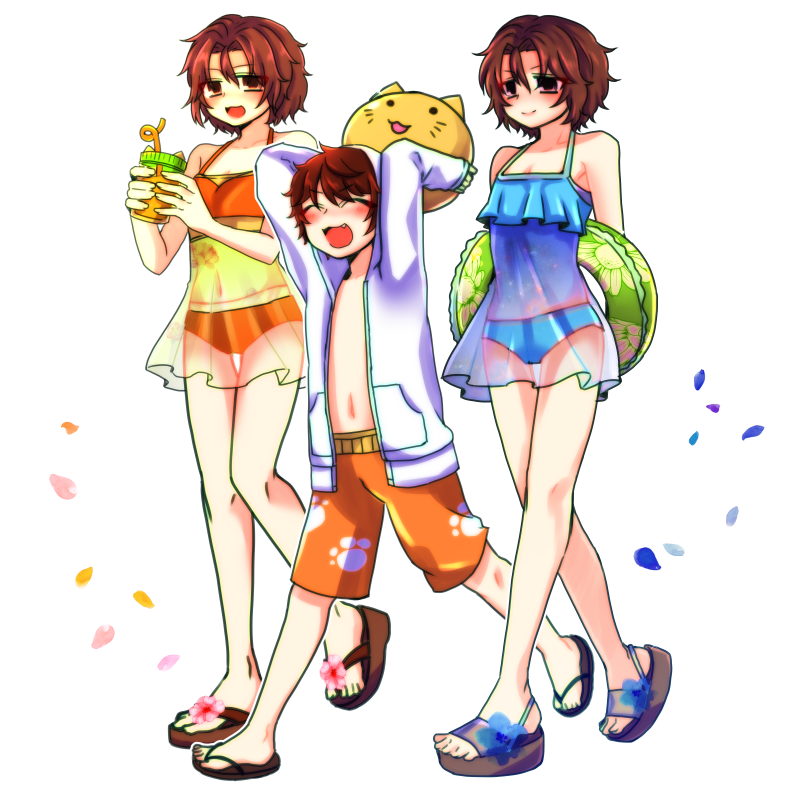 （水着３ｒｄ）３人並んで水着姿！