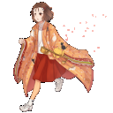 【春】桜と駆ける三人官女…！？　※１人です