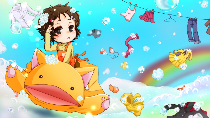 【あわあわ】おせんたくドリーム～ハルくんに乗って