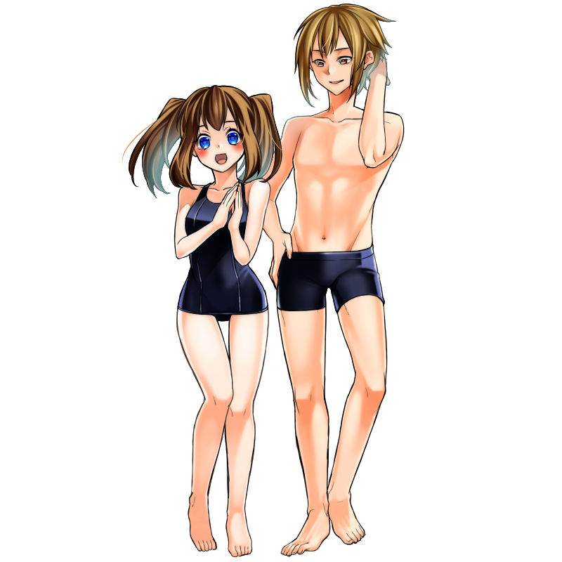 全身：学校指定水着