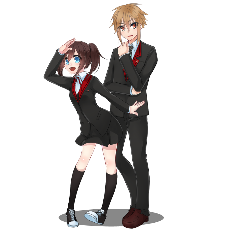 全身：制服、新２年生