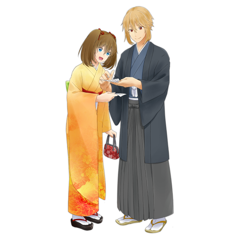 全身：お正月、御神籤