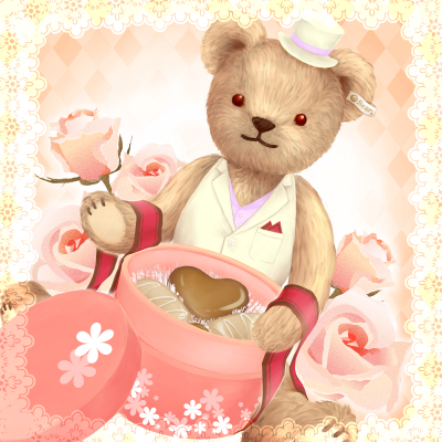 バレンタイン／スウィート：テディベアチョコＢＯＸ