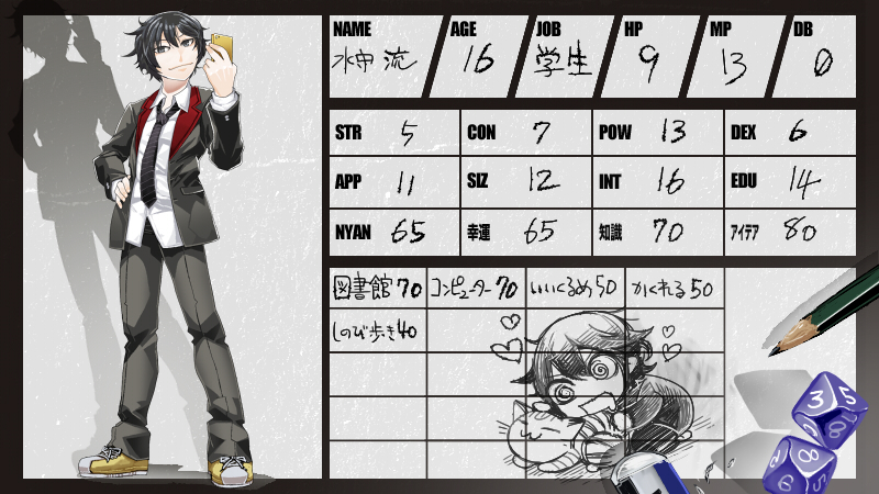 ねこるふTRPGキャラシ