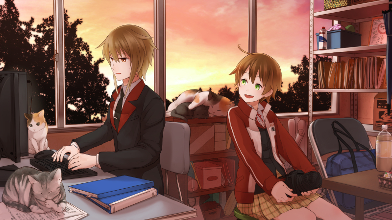 夕暮れ時・新聞部