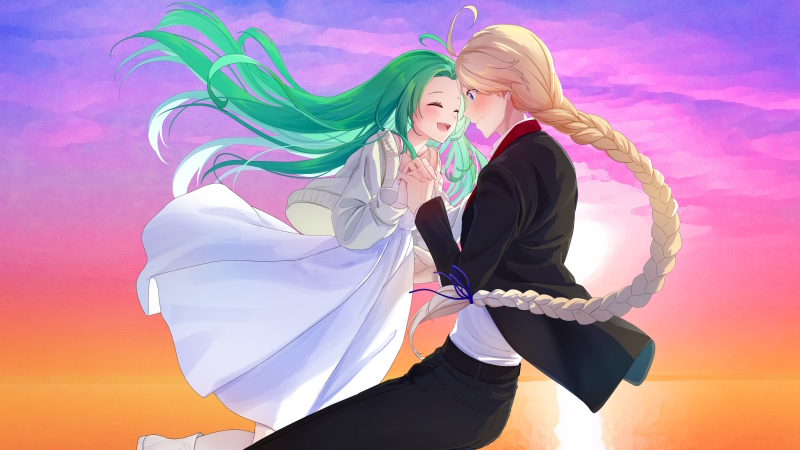 合成・風に吹かれて２人で