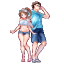 選んだ水着で