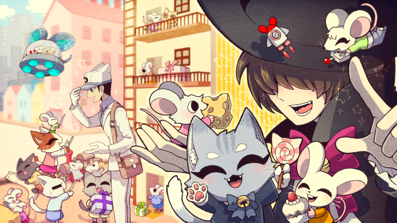 【猫】魔女が宅配便【ねずみ】