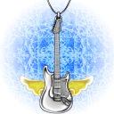 ギターと翼のペンダント