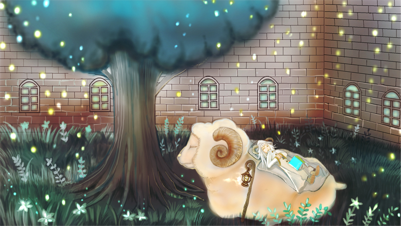 【幻想百景】魔王城・白：中庭の睡魔【まもの】