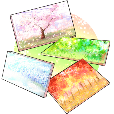 【キャンバス】寝子島の四風景