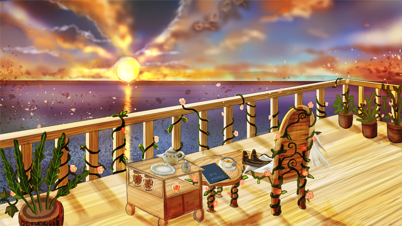 星ケ丘寮：魔女の座：沈む夕陽