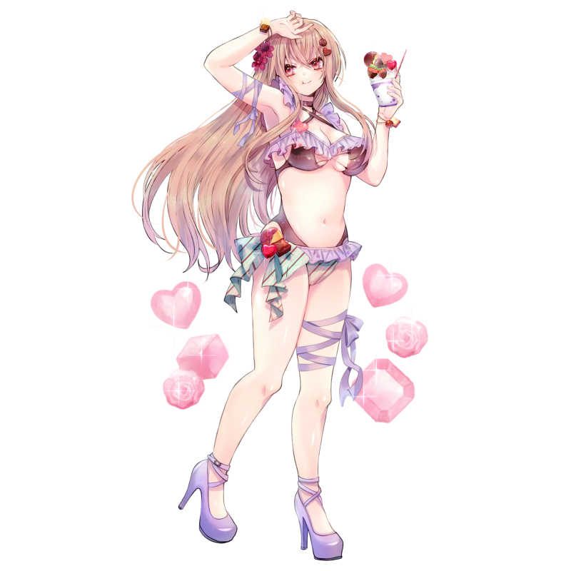 水着で【バレンタイン】