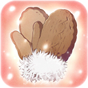 ファー付きミトン手袋