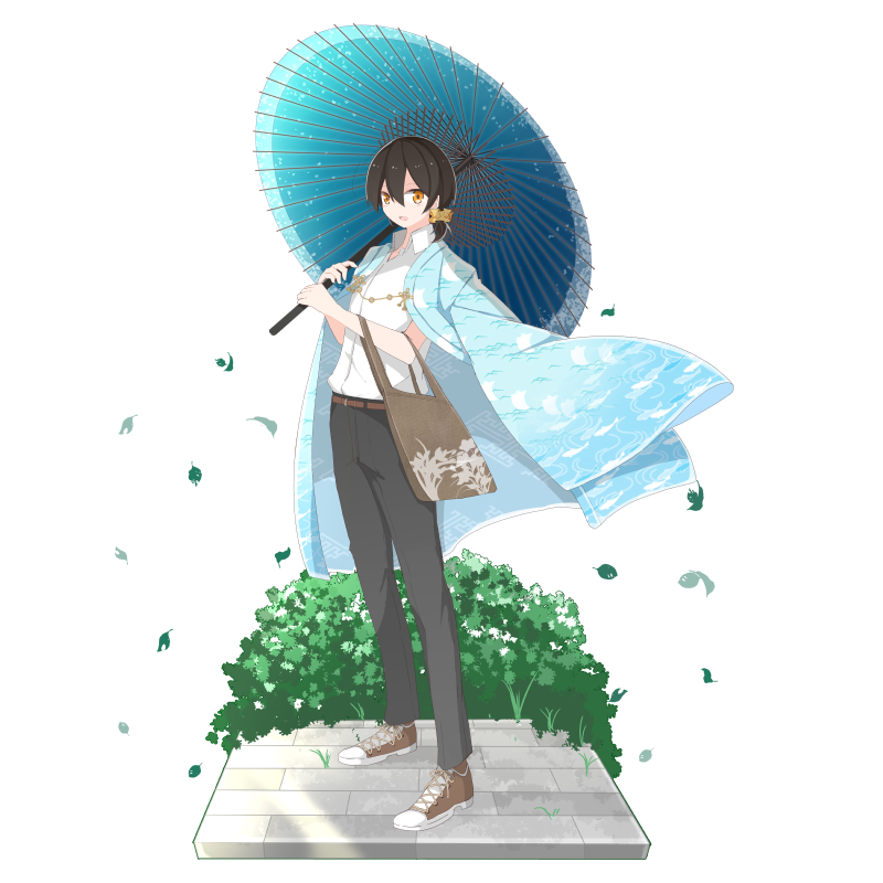 そよぐ風、日陰の花