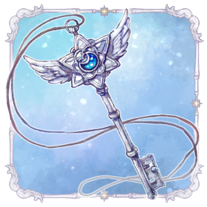 ＜拡大版＞銀の天使のキーチャーム