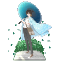 そよぐ風、日陰の花