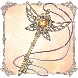 ＜拡大版＞金の妖精のキーチャーム