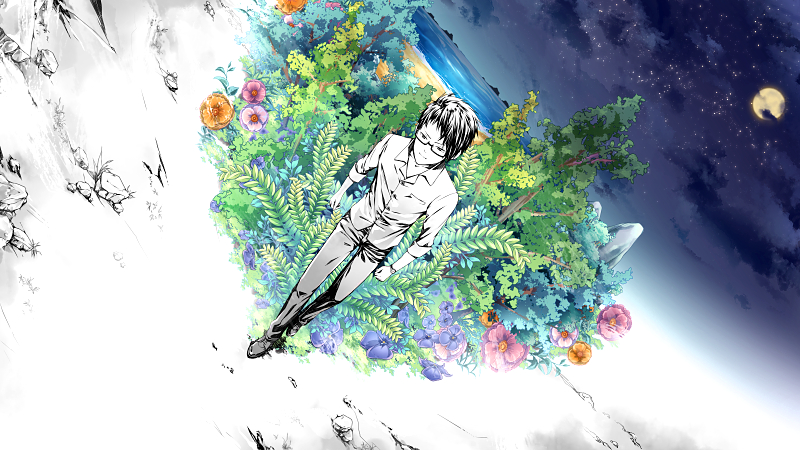 【白】真っ白な道に