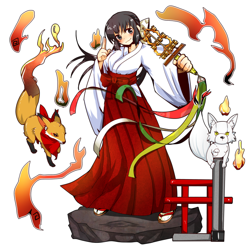 【ソシャゲ風】おキツネ様と友達のヒジリ