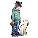 犬と帽子と釘打ち機