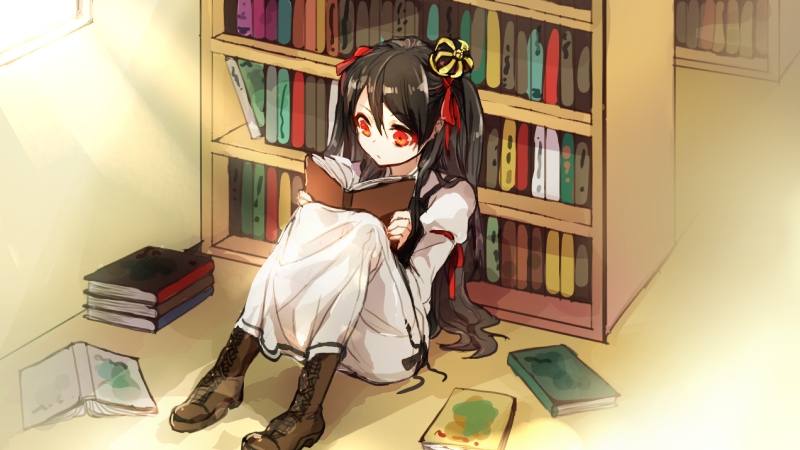 とある日の午後。図書館にて。