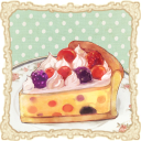 さくらんぼとラズベリーのクラフティ