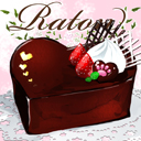 ハートのチョコムースケーキ