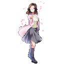 私服イラスト【桜の舞う中で】