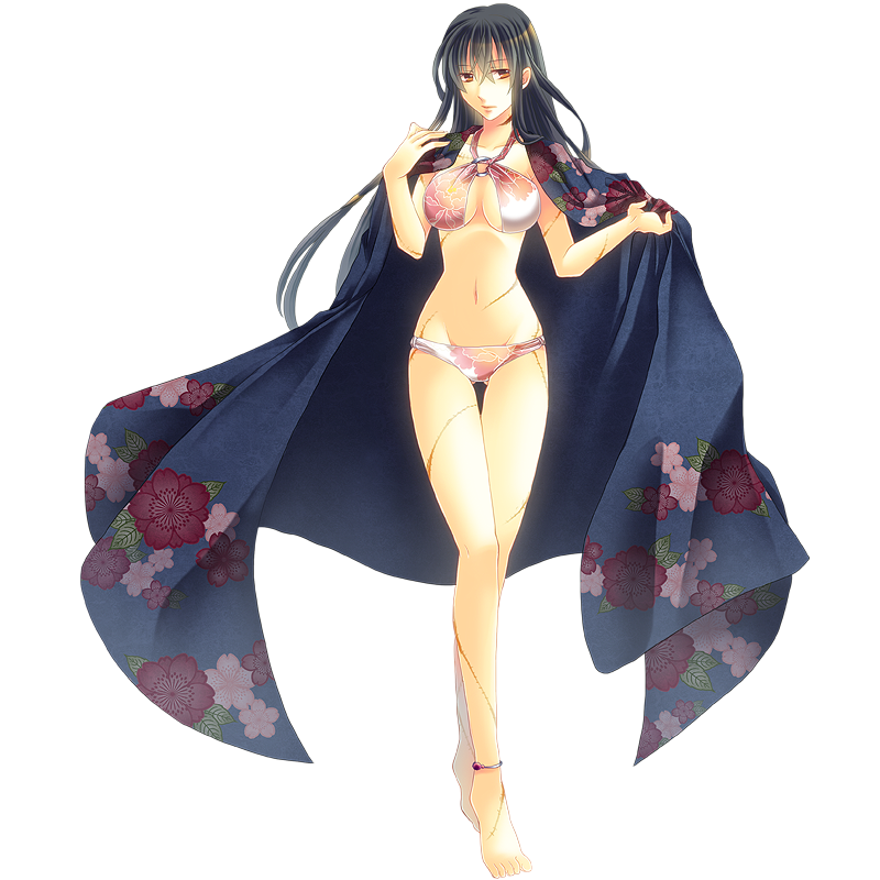 水着全身イラスト（着物有）