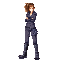 ライダースーツのオネーサン