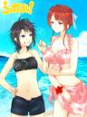 二人で水着！