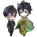 【記念イラスト】古書喫茶の2人