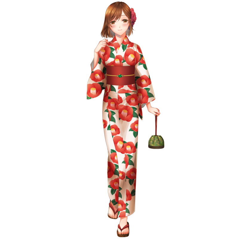 【花浴衣】椿
