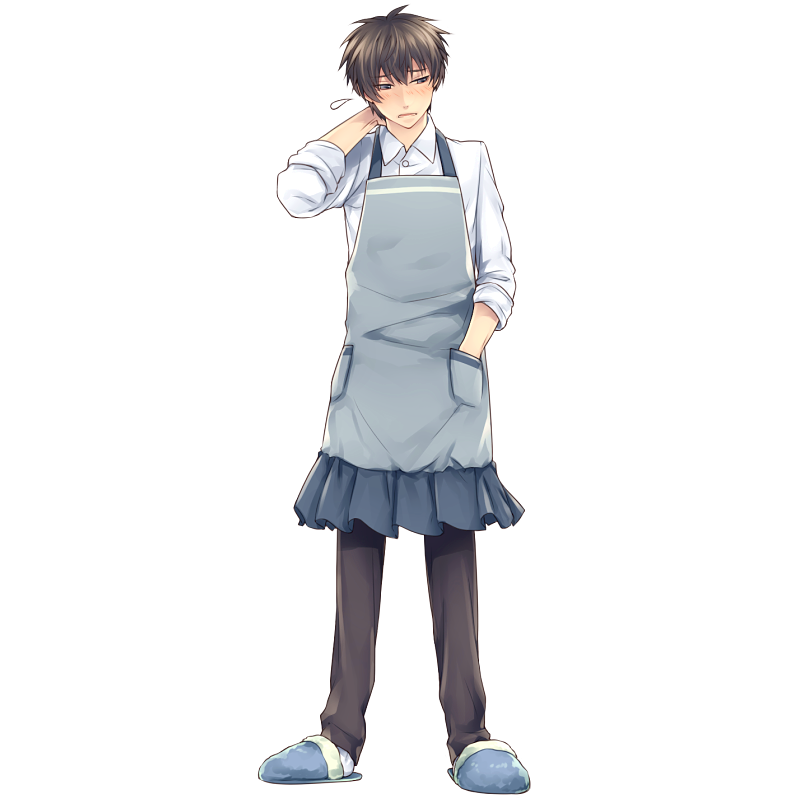 エプロン全身イラスト