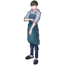 ＜拡大版＞新しいエプロン姿