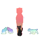 お三夜さま 黒毛赤瞳の猫 Ｘ（コモン）Ｓ