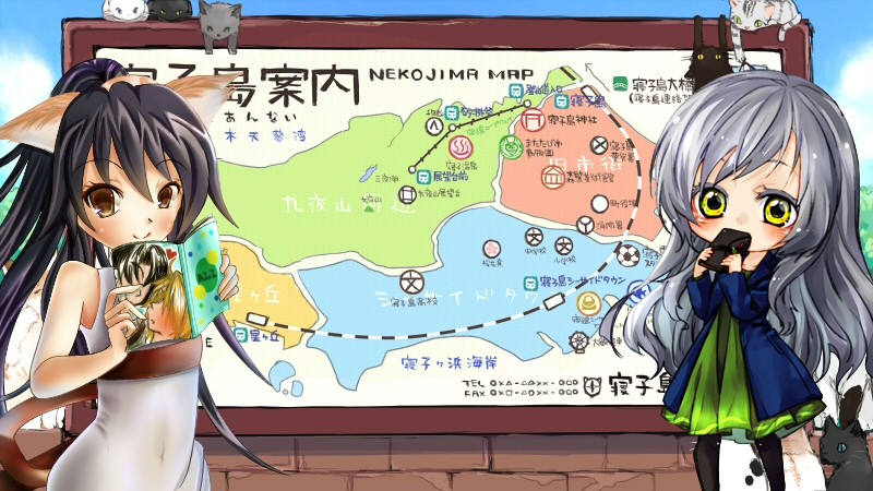 フリイラ 案内板の前で