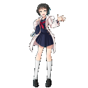 冬の登校風景（妹