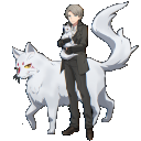 【１０周年】狛猫さんたちと。全身イラストＳ、大小狛猫さん。