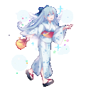 【花浴衣】瑠璃茉莉