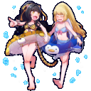 一緒に水着です！