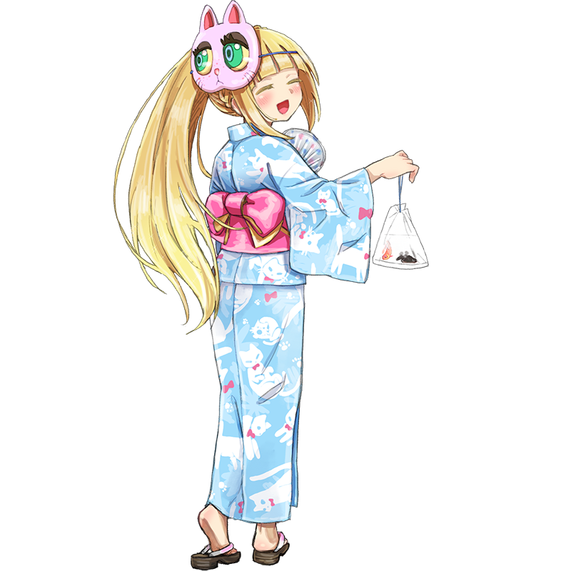 【ゆかた】金魚すくえました♪