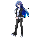 全身イラスト: 私服【花と緑】