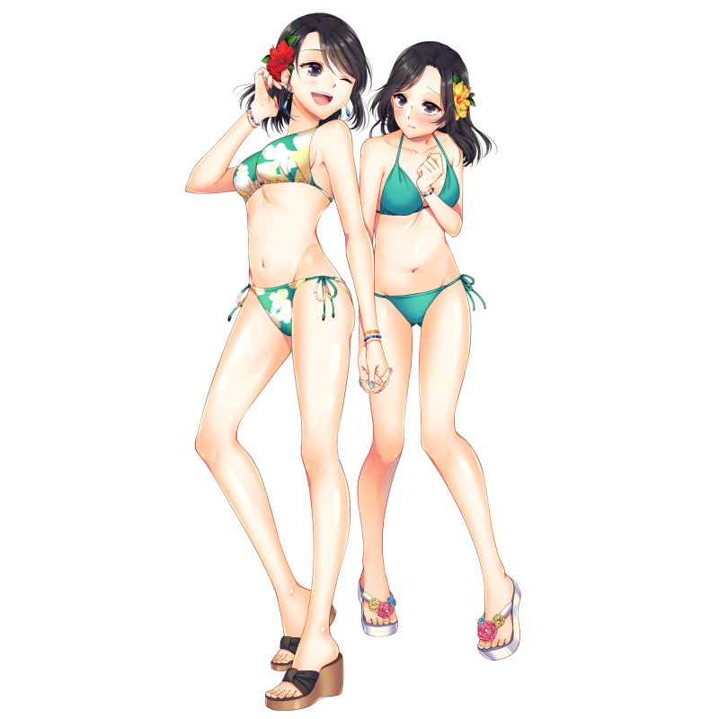 【水着】従姉妹